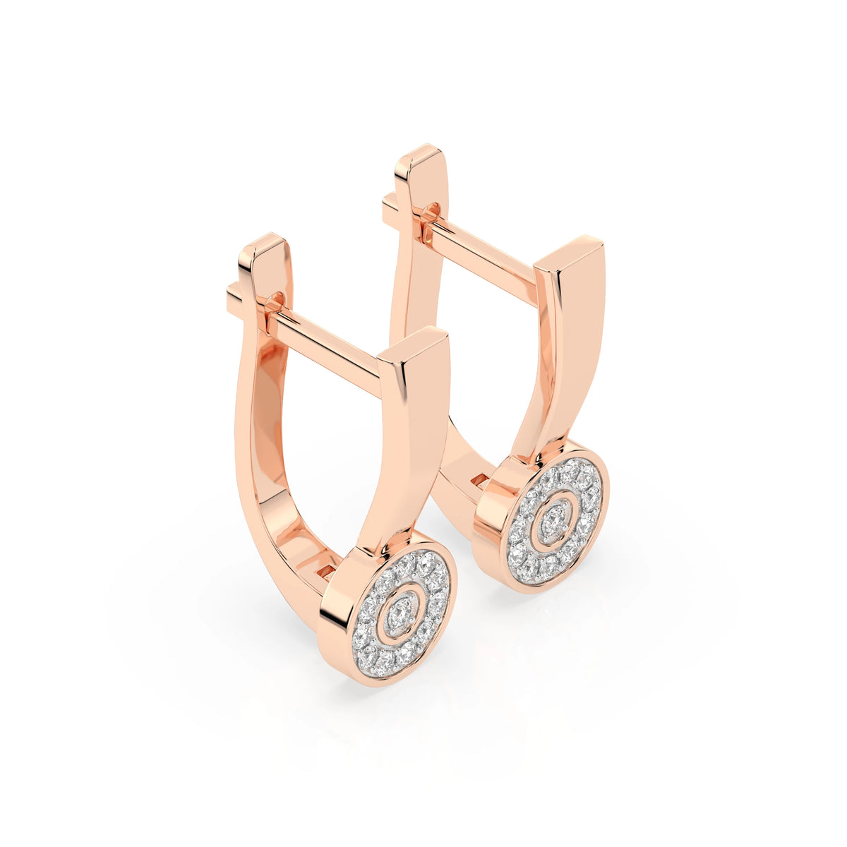 Illusion Earring (Round), 0.13 ct — 102-10075