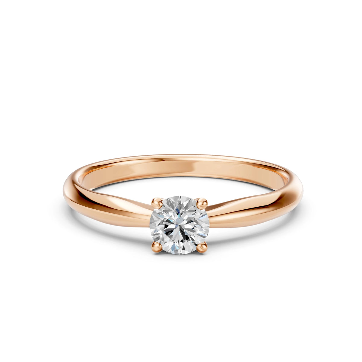 Solitaire Ring (Round), 0.4 ct — 101-10021(4.7)