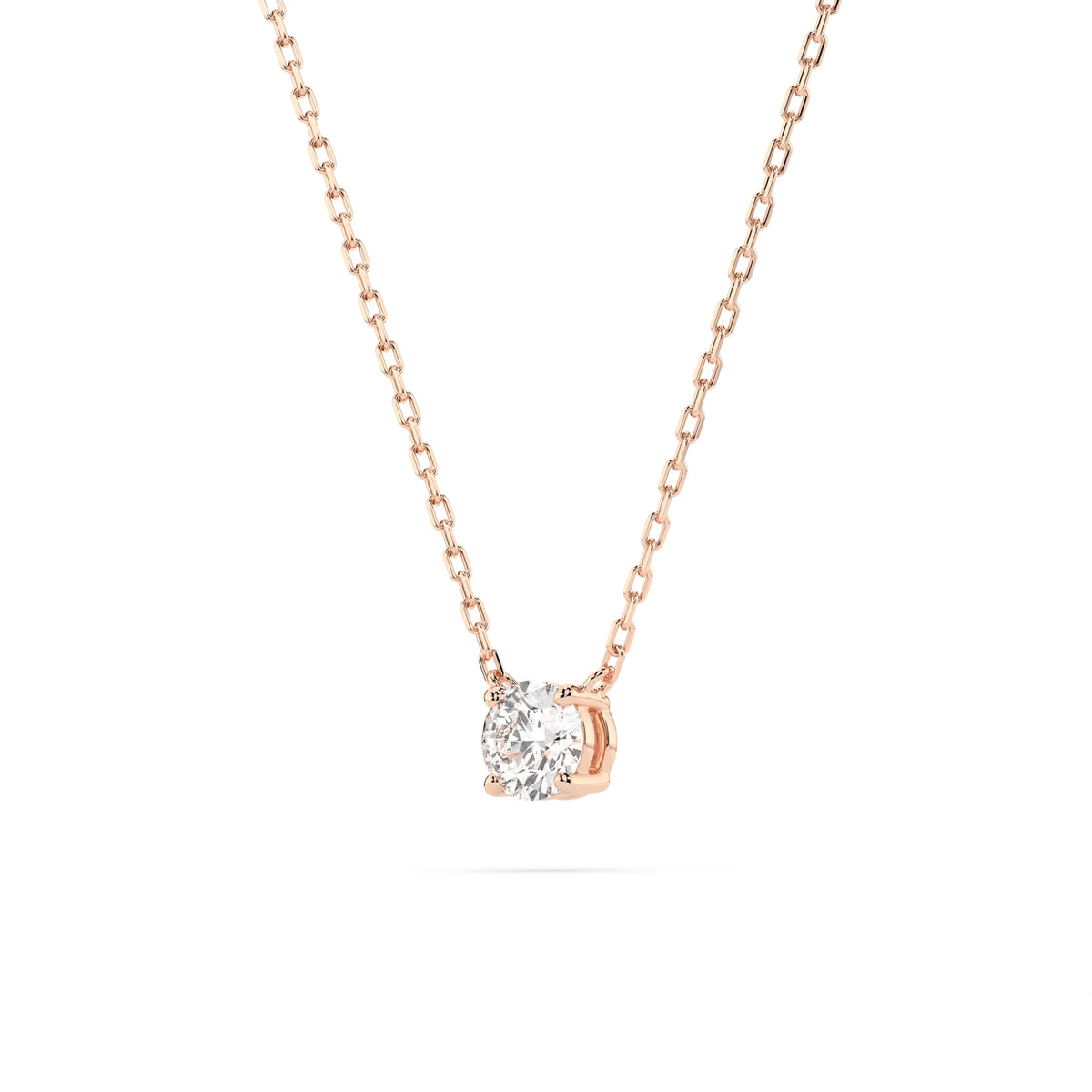 Solitaire Necklace (Round), 0.15 ct — 104-10040(3.4)