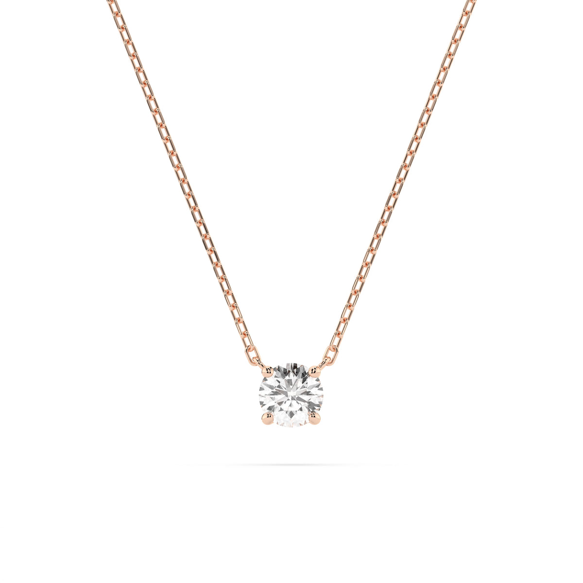 Solitaire Necklace (Round), 0.15 ct — 104-10040(3.4)