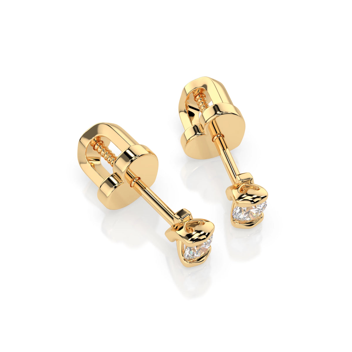 Solitaire Butterfly Earring (Round), 0.12 ct — 102-10016(2.5)