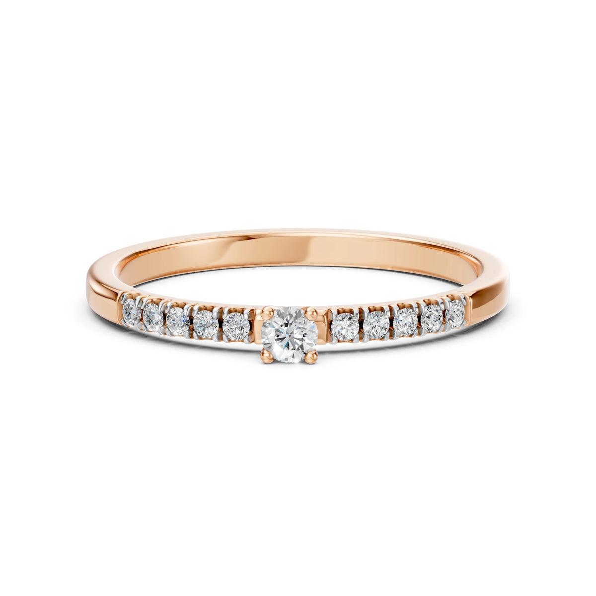 Solitaire Eternity Ring (Round), 0.07 ct — 101-10126/2(2.6)