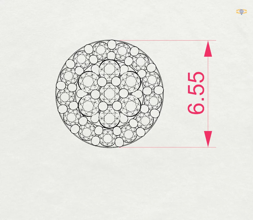 Illusion Earring (Round), 0.16 ct — 102-10072