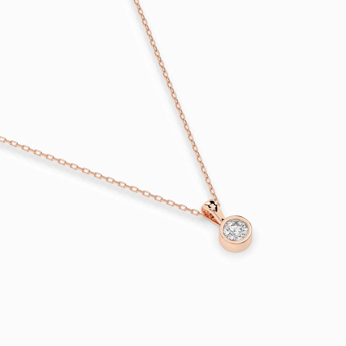 Solitaire Necklace (Round), 0.1 ct — 104-10010(3.0)