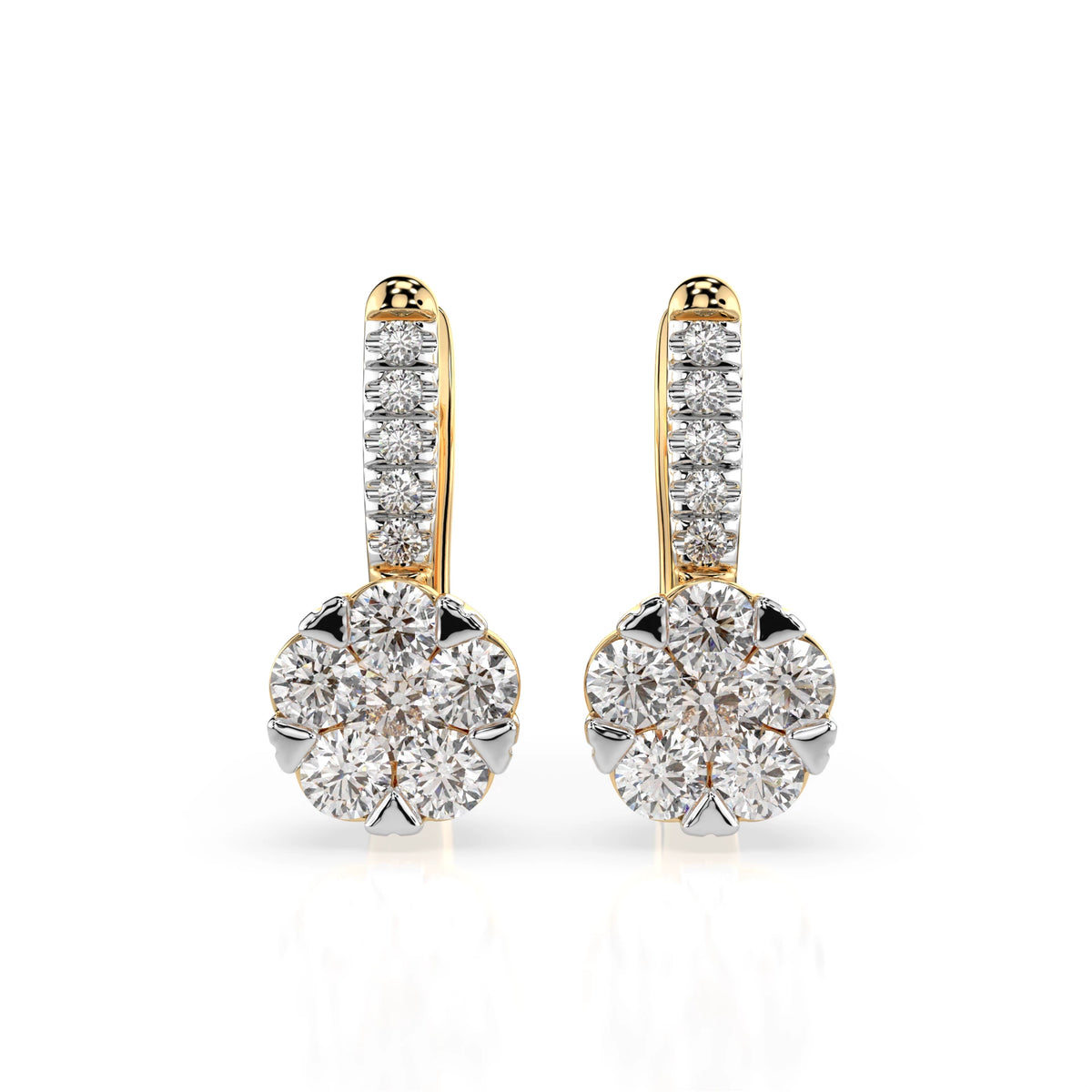 Illusion Earring (Round), 0.2 ct — 102-10015/4(3.0)