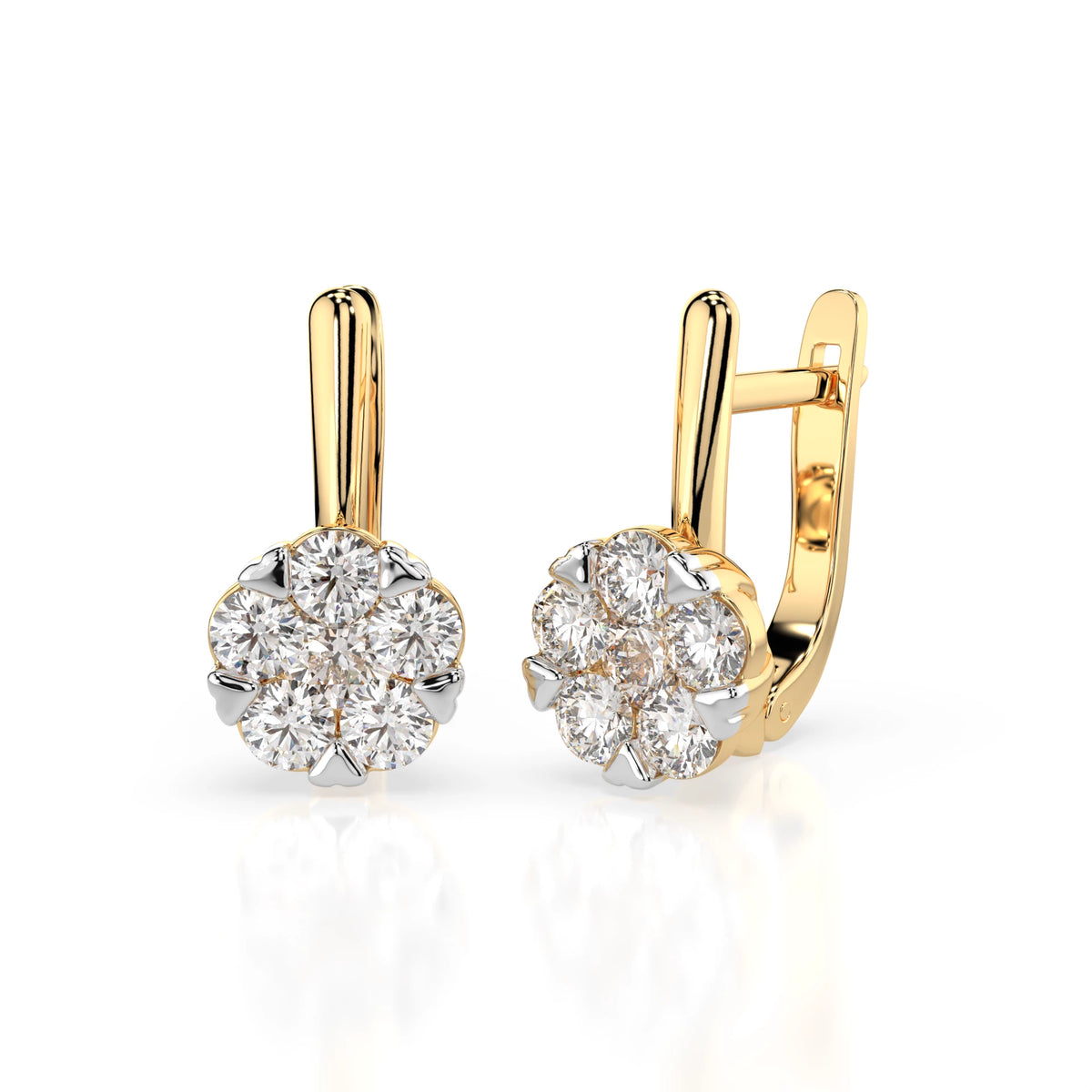 Illusion Earring (Round), 0.3 ct — 102-10015/1(3.4)
