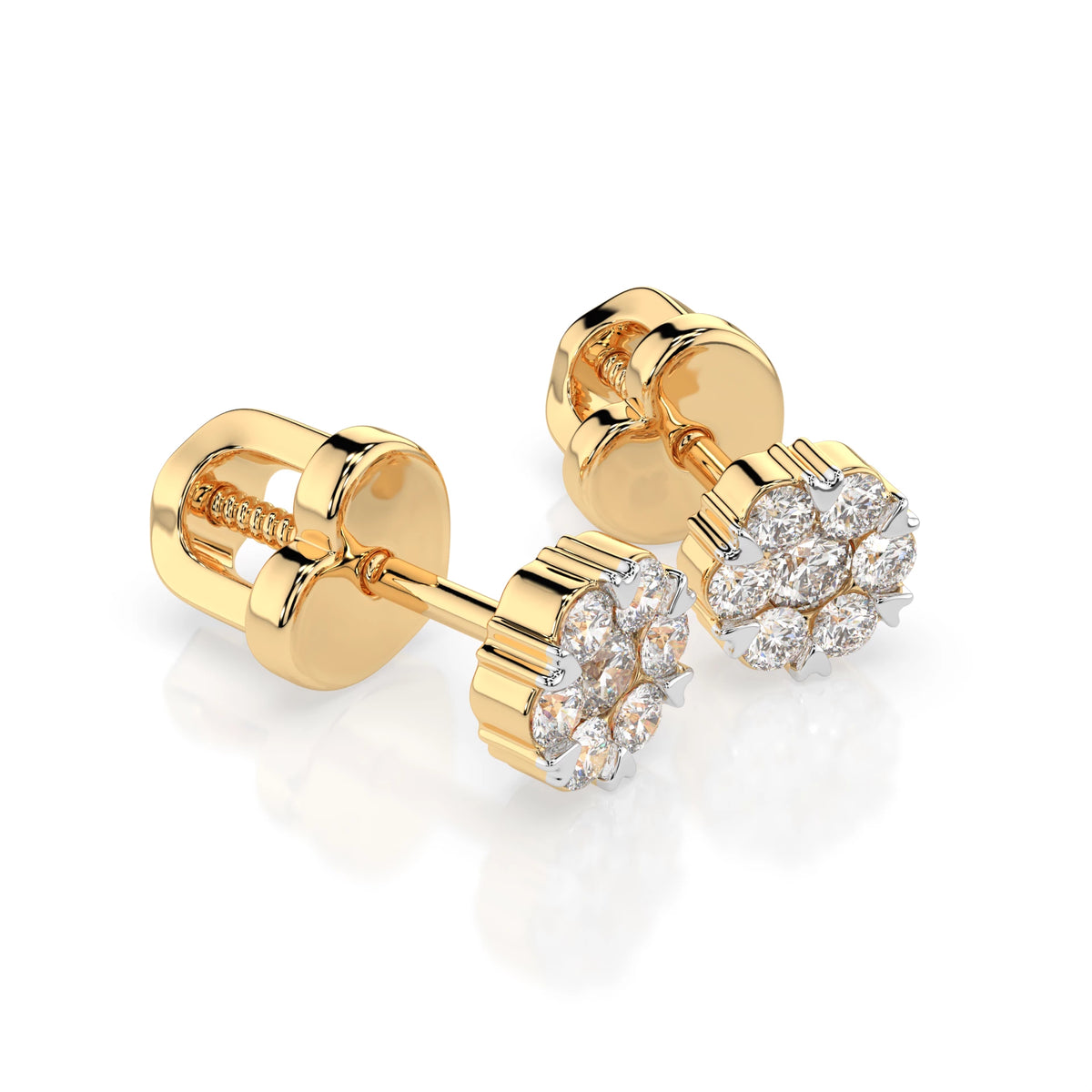 Illusion Earring (Round), 0.03 ct — 102-10015(2.0)