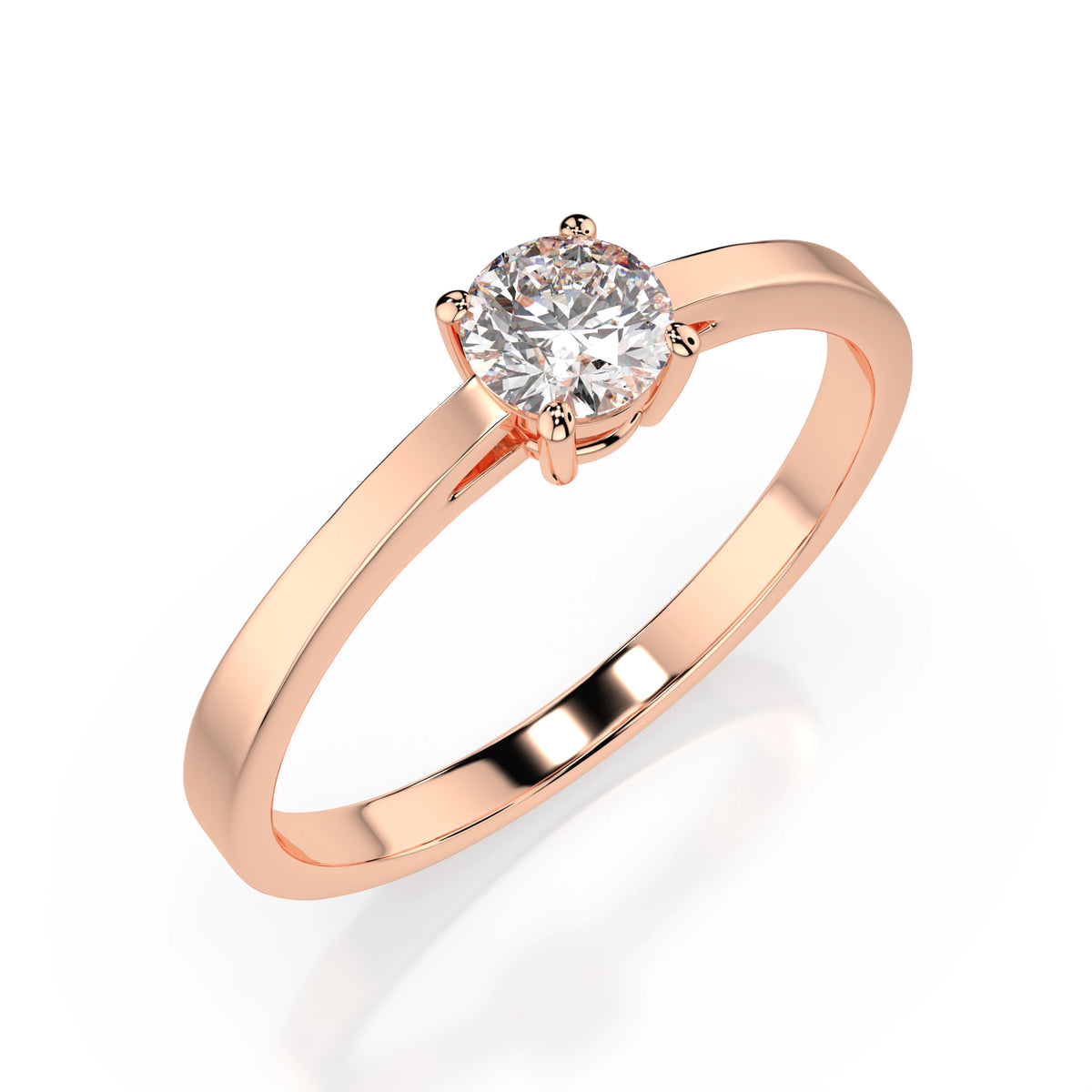Solitaire Ring (Round), 0.3 ct — 101-10012/1(4.2)
