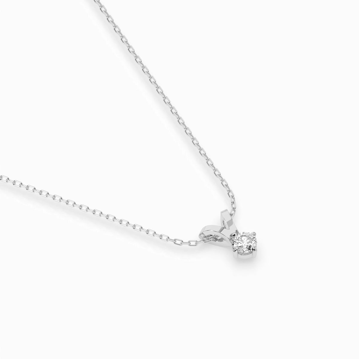 Solitaire Necklace (Round), 0.2 ct — 104-10037(3.7)