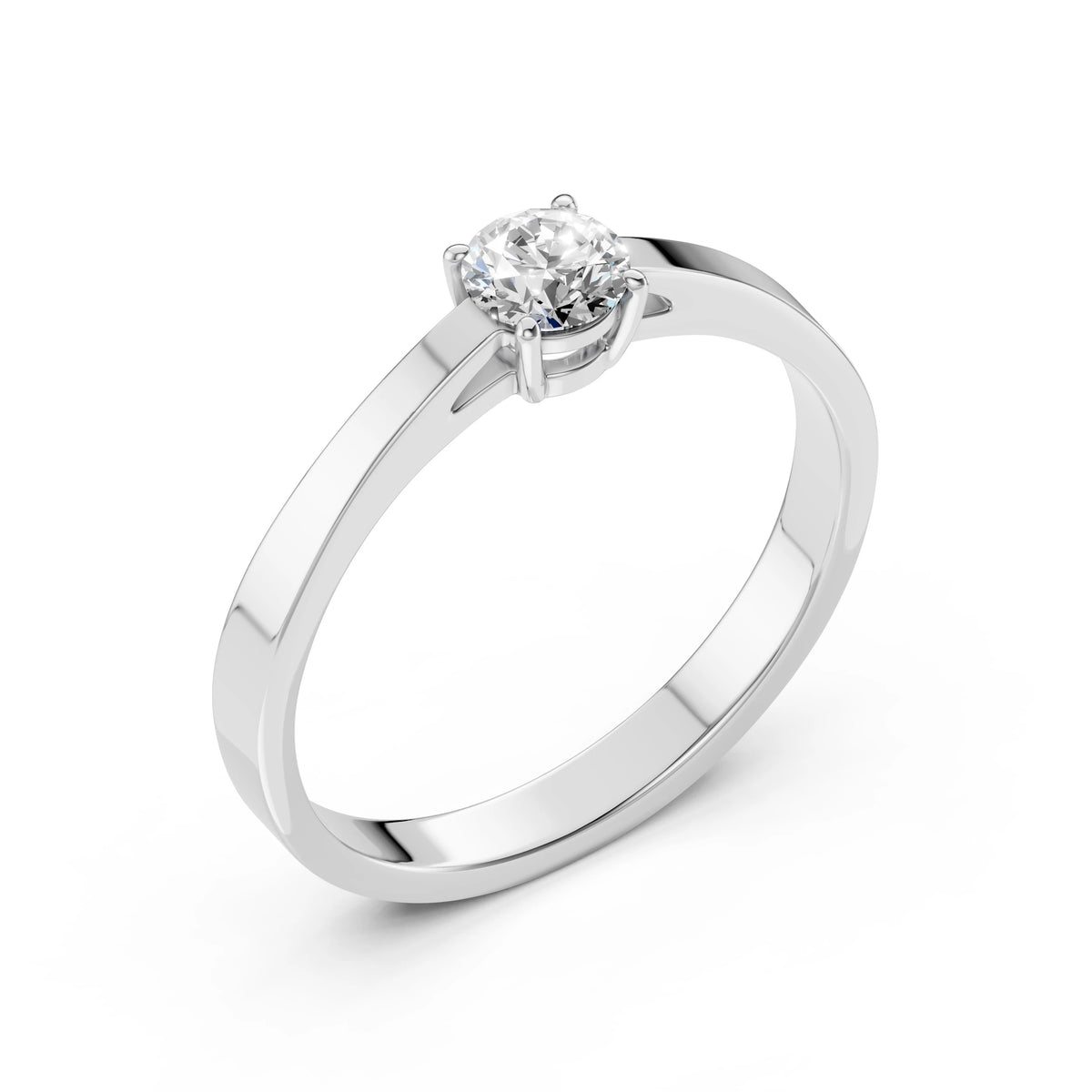 Solitaire Ring (Round), 0.35 ct — 101-10012/1(4.5)