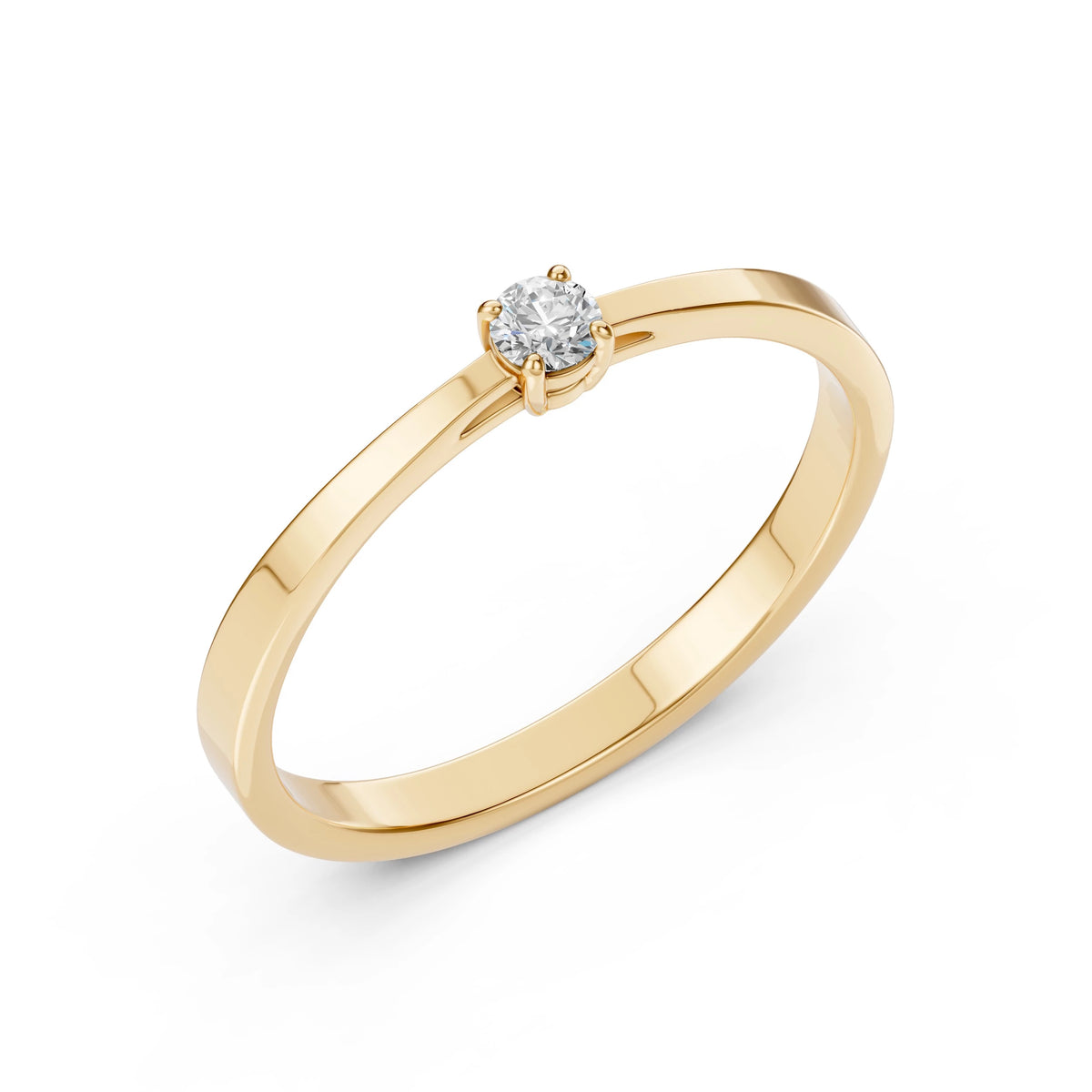 Solitaire Ring (Round), 0.06 ct — 101-10012/1(2.5)