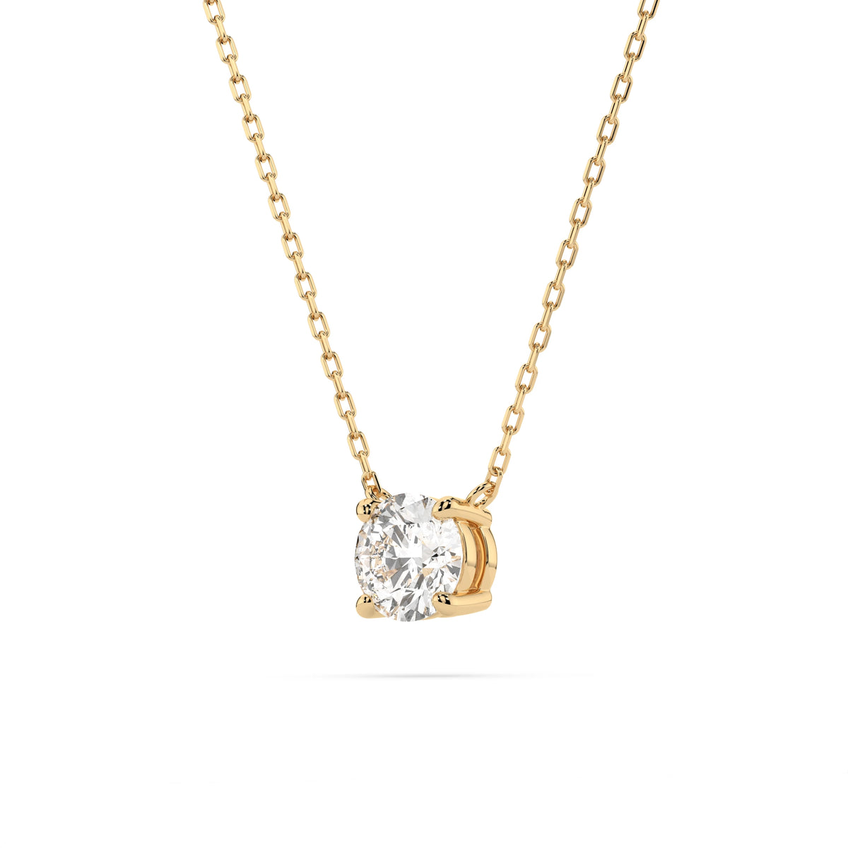Solitaire Necklace (Round), 0.25 ct — 104-10040(4.0)
