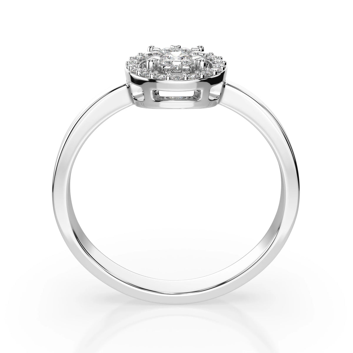 Illusion Ring (Round), 0.06 ct — 101-10018/1(2.5)