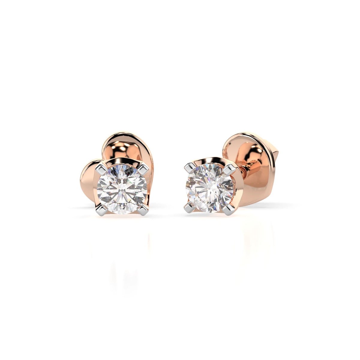 Solitaire Butterfly Earring (Round), 0.2 ct — 102-10020(3.0)