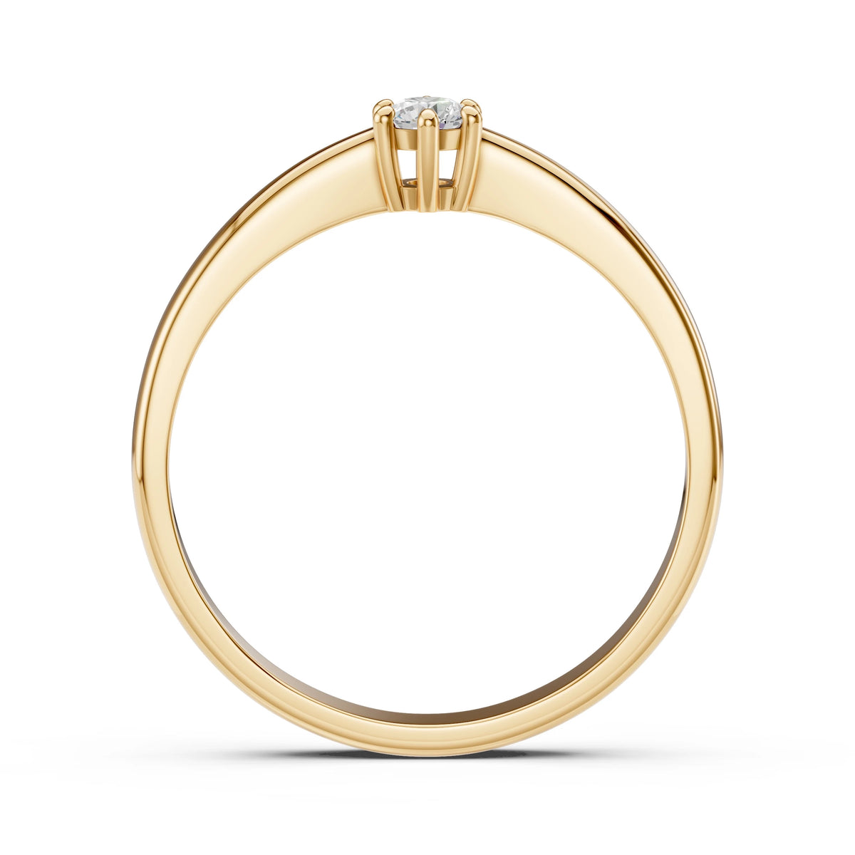 Solitaire Ring (Round), 0.1 ct — 101-10151(3.0)