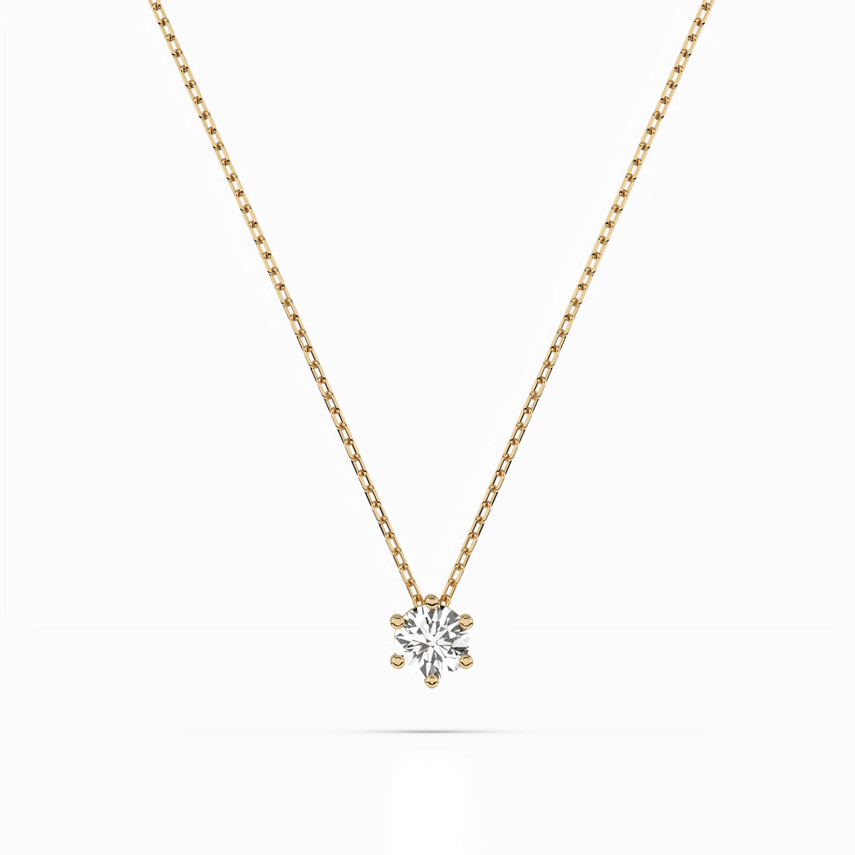Solitaire Necklace (Round), 0.15 ct — 104-10003(3.4)