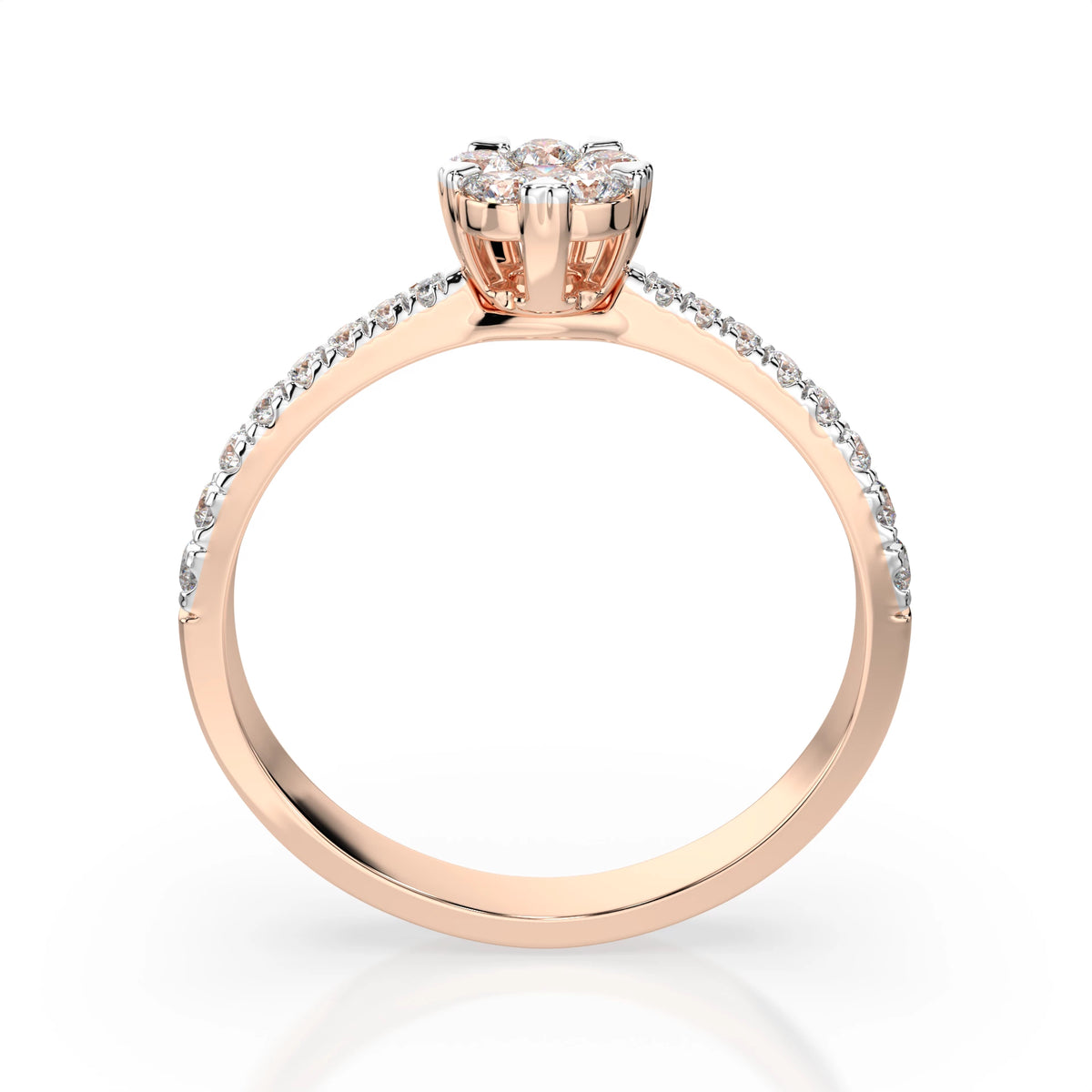 Illusion Ring (Round), 0.03 ct — 101-10015/4(2.0)