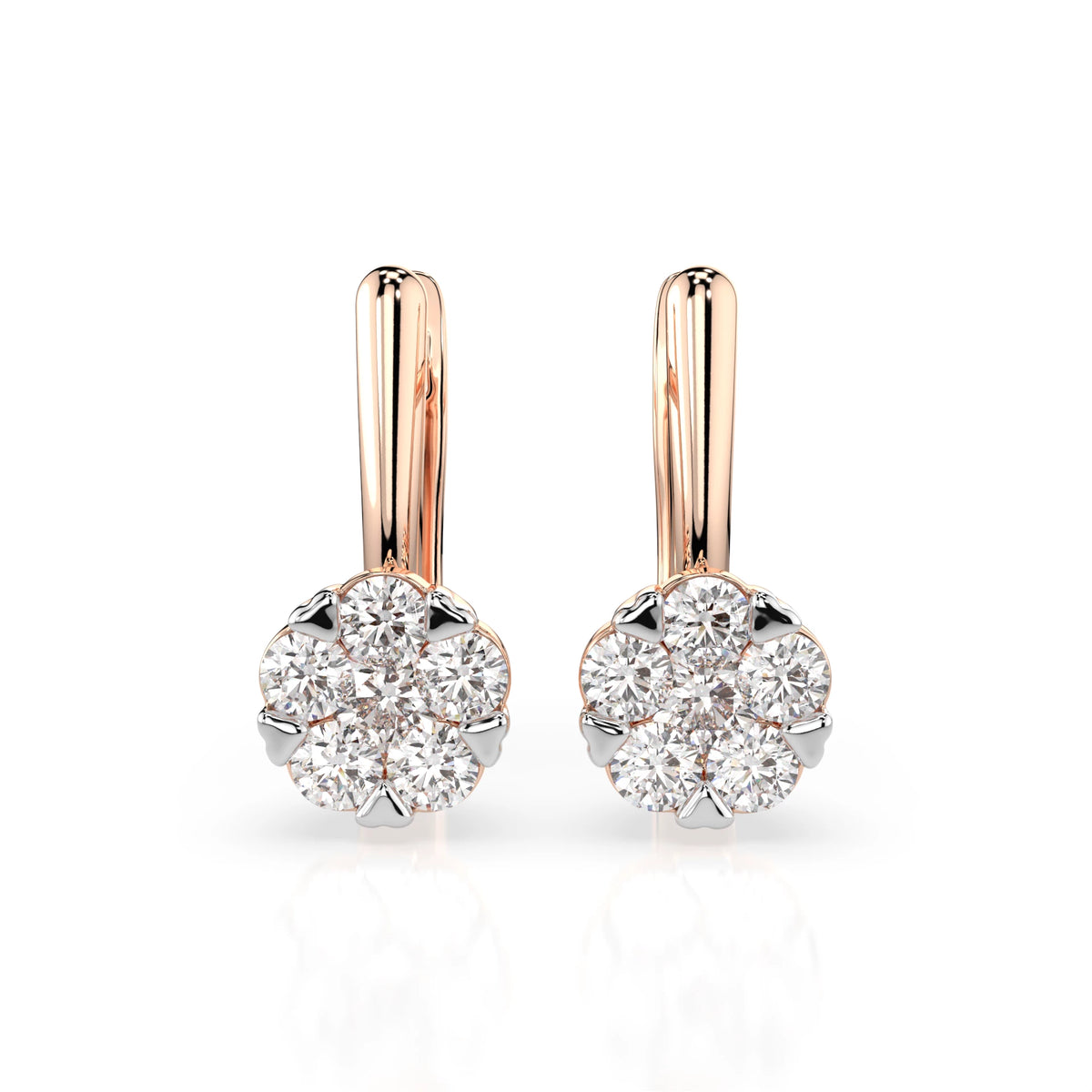 Illusion Earring (Round), 0.2 ct — 102-10015/1(3.0)