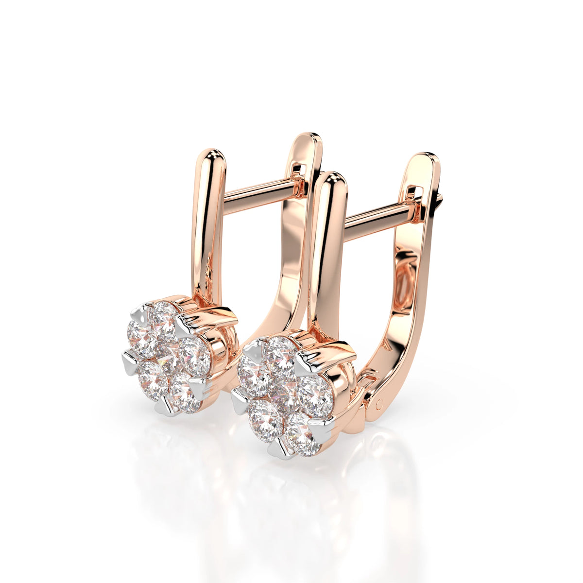 Illusion Earring (Round), 0.2 ct — 102-10015/1(3.0)