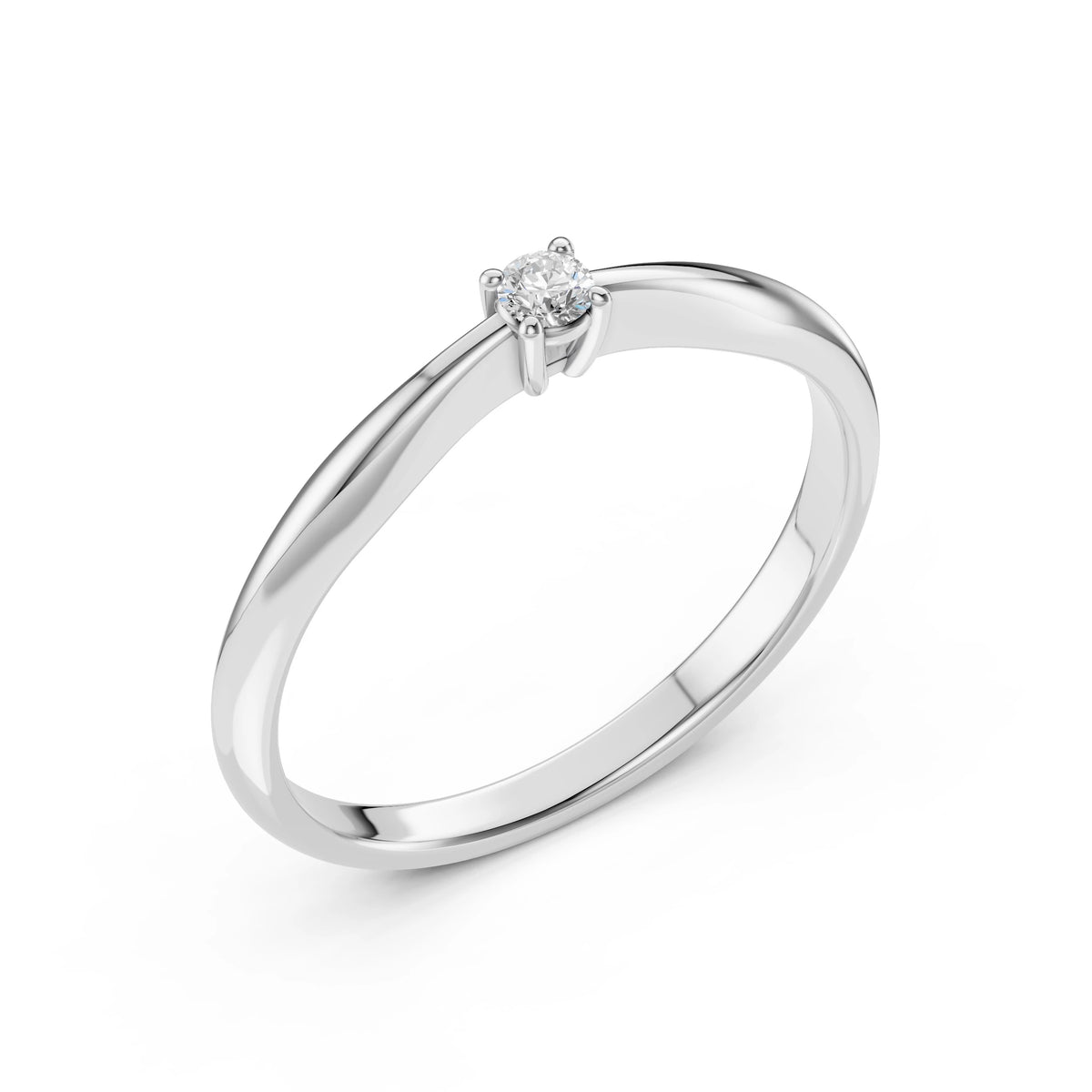 Solitaire Ring (Round), 0.06 ct — 101-10021(2.5)