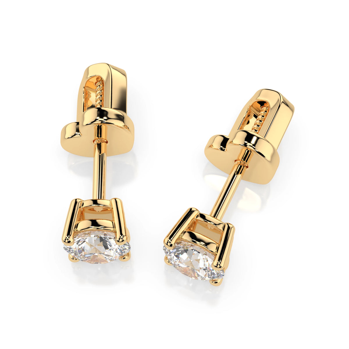 Solitaire Butterfly Earring (Round), 0.7 ct — 102-10012/1(4.5)