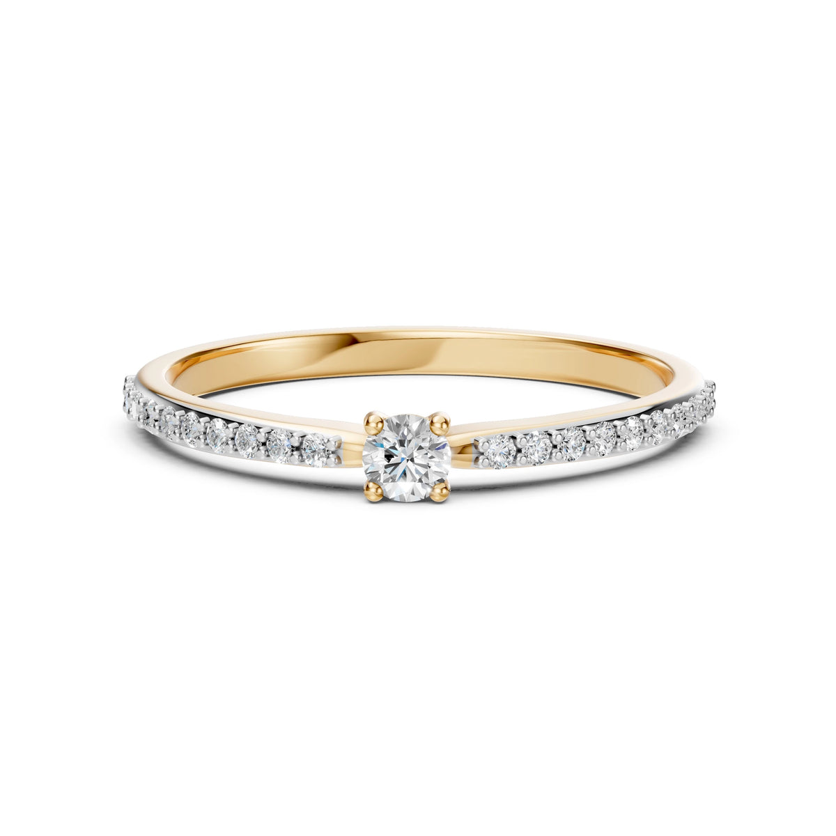 Solitaire Eternity Ring (Round), 0.1 ct — 101-10116/2(3.0)