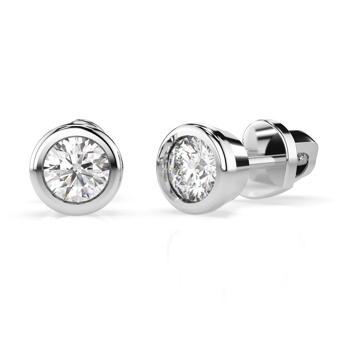 Solitaire Butterfly Earring (Round), 0.6 ct — 102-10010(4.2)