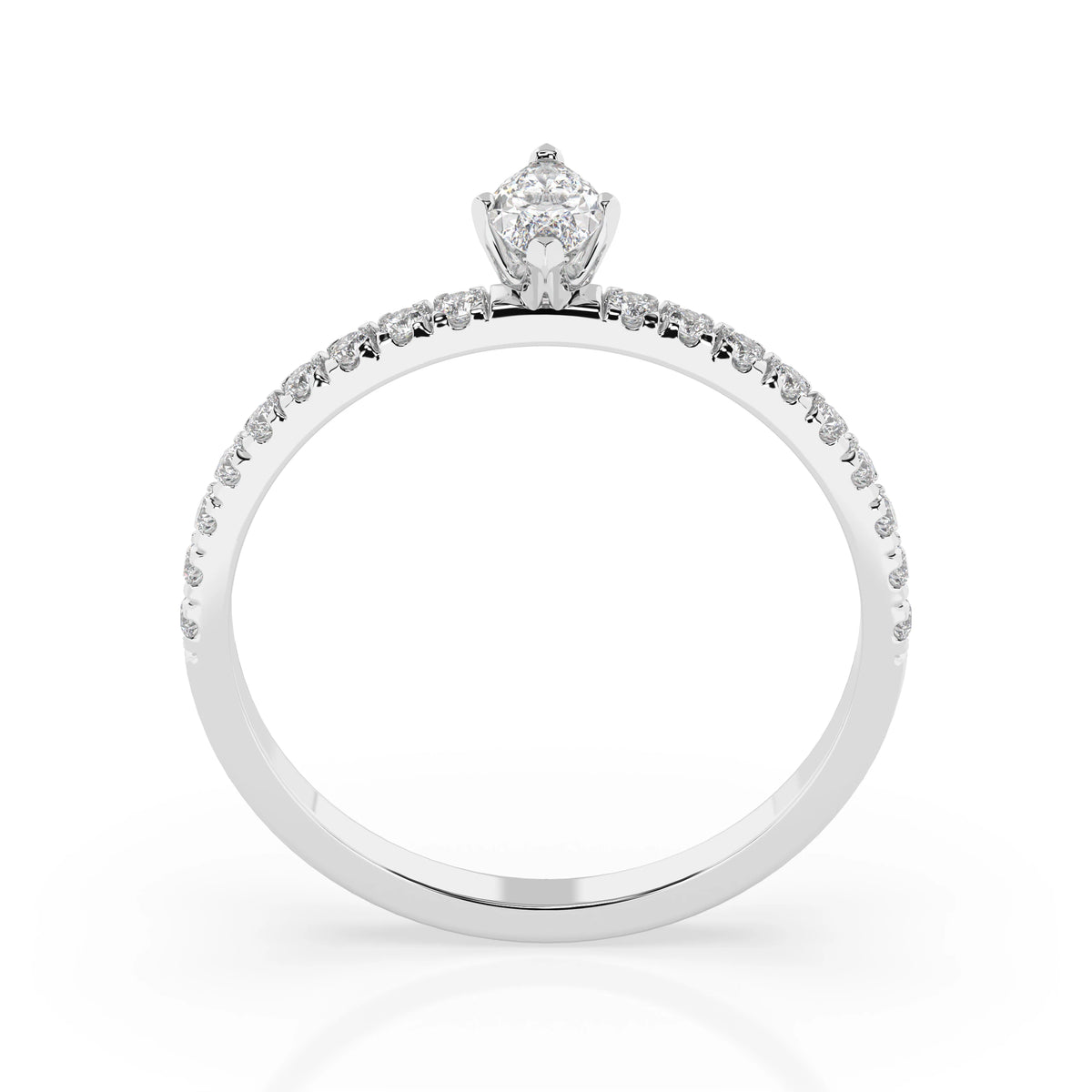 Solitaire Eternity Ring (Marquise), 0.1 ct — 101-10181/4(0.10)MARQUISE