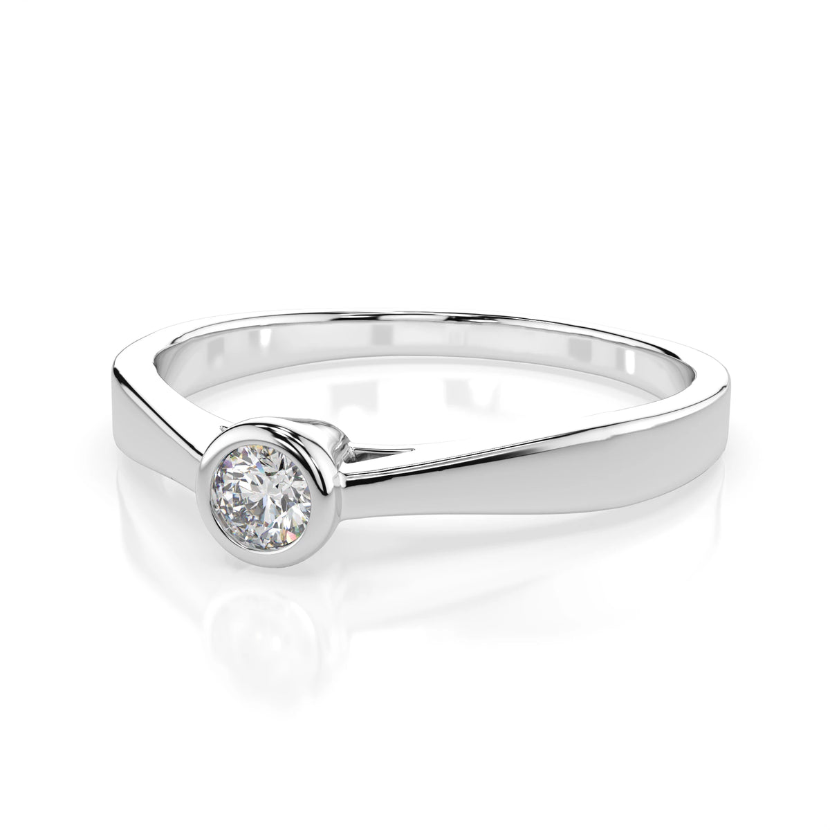 Solitaire Ring (Round), 0.05 ct — 101-10010(2.3)
