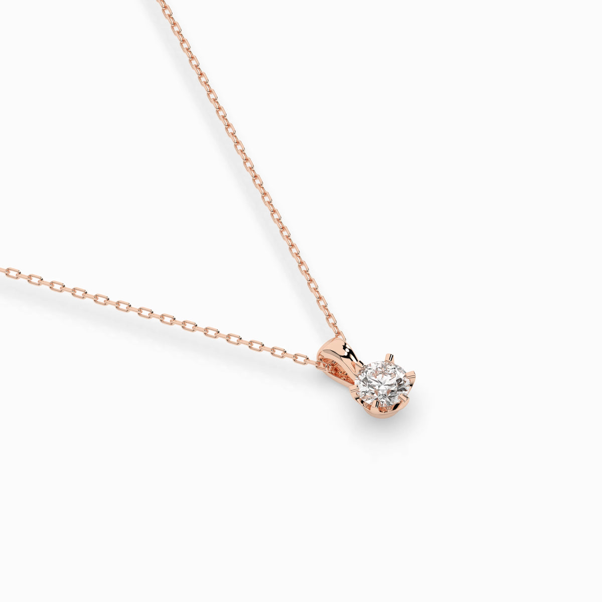 Solitaire Necklace (Round), 0.3 ct — 104-10004(4.2)