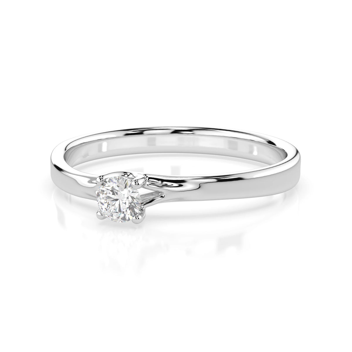 Solitaire Ring (Round), 0.1 ct — 101-10014(3.0)