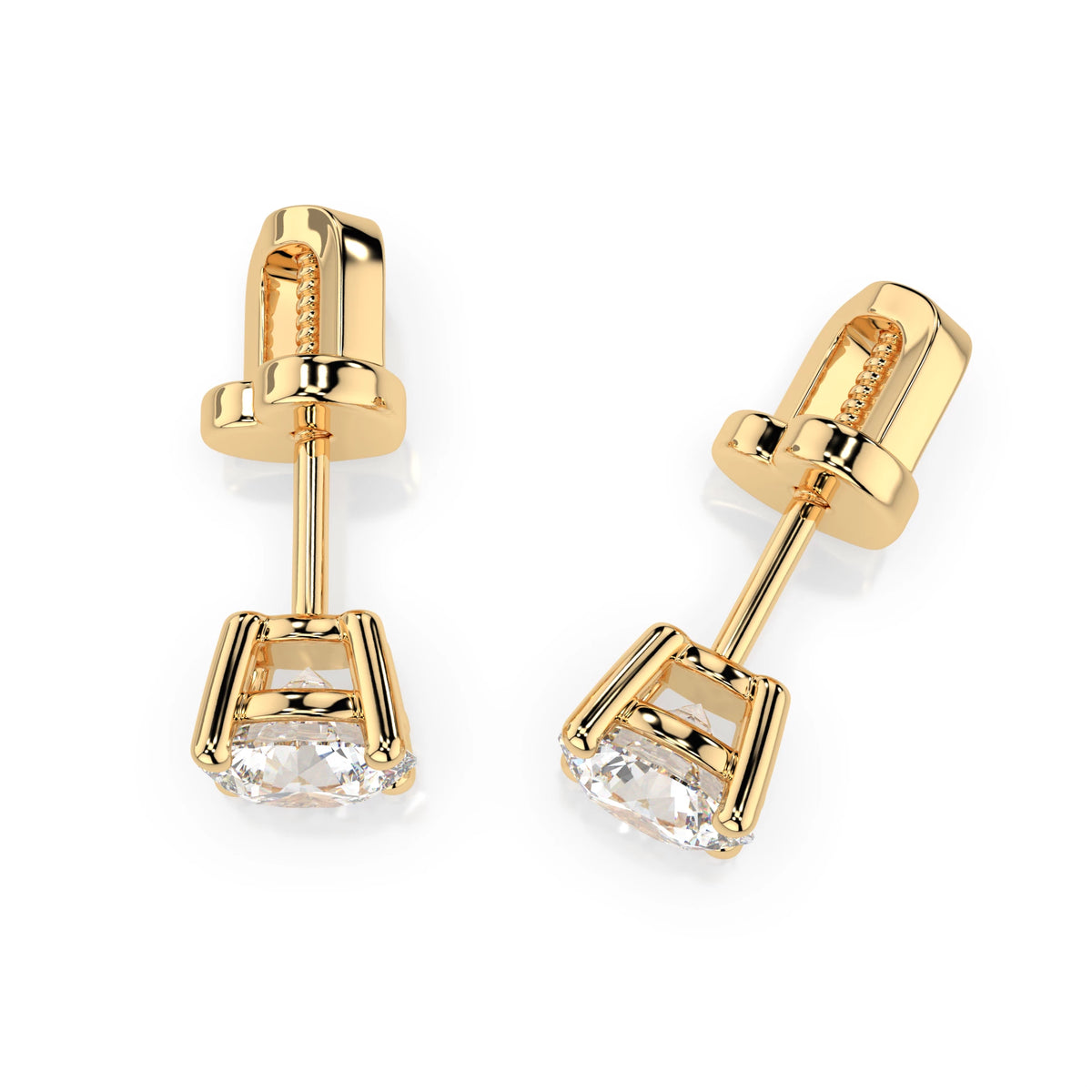 Solitaire Butterfly Earring (Round), 0.8 ct — 102-10012/1(4.7)