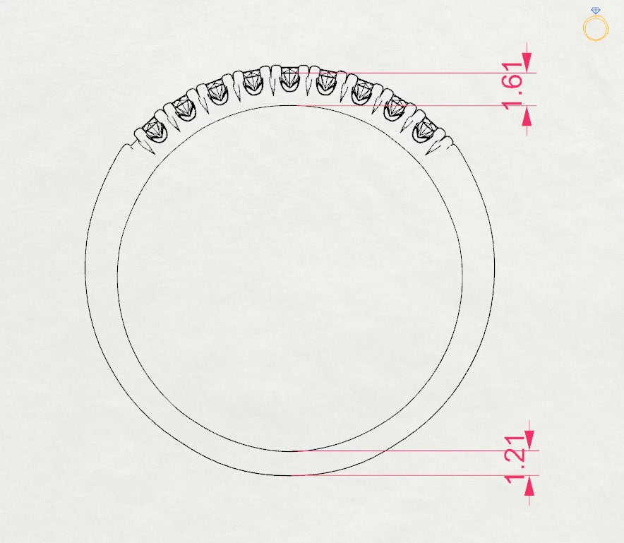 Eternity Ring (Round), 0.18 ct — 101-10044/2