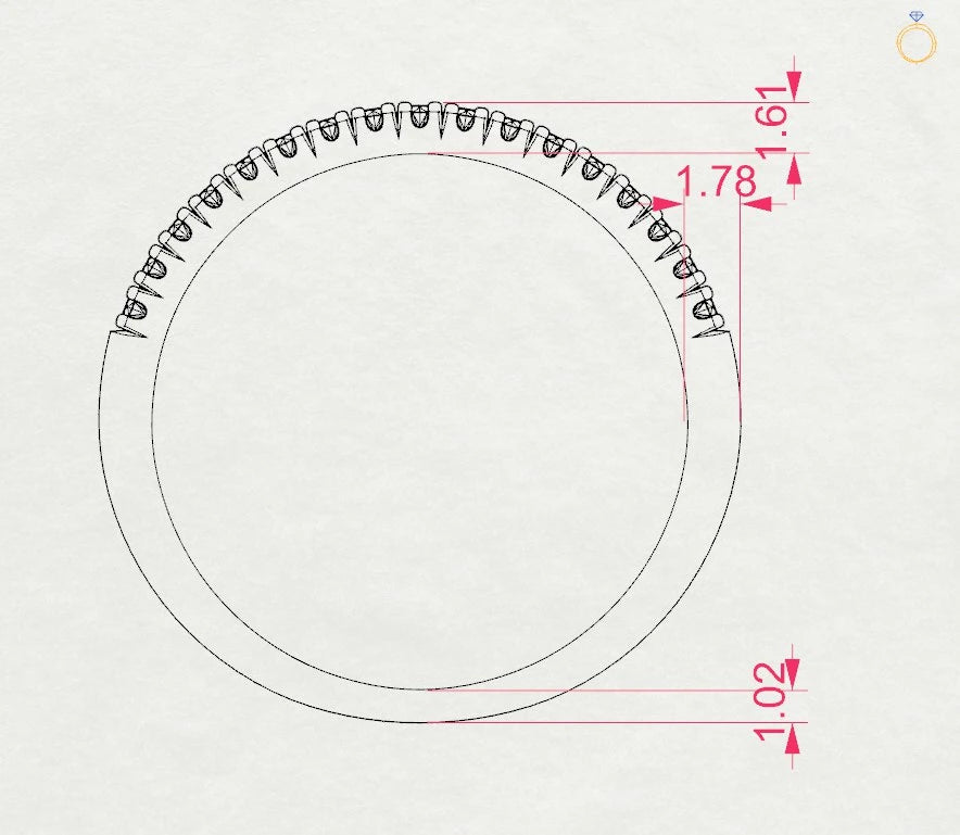 Eternity Ring (Round), 0.14 ct — 101-10076