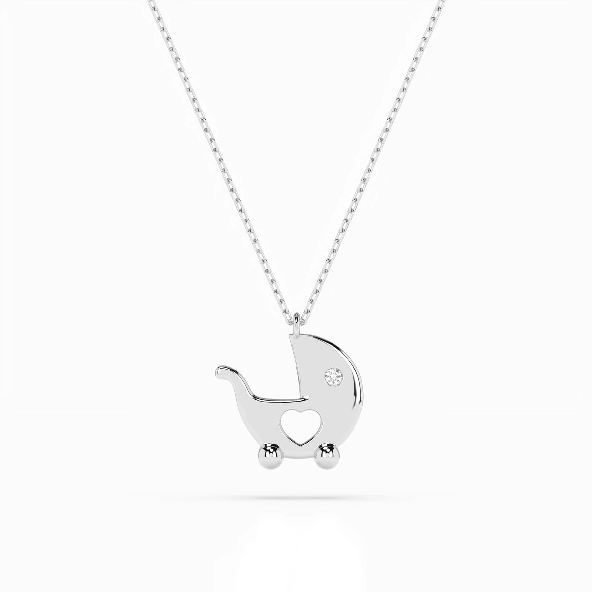 Minimalism Necklace (Round), 0.01 ct — 104-10029