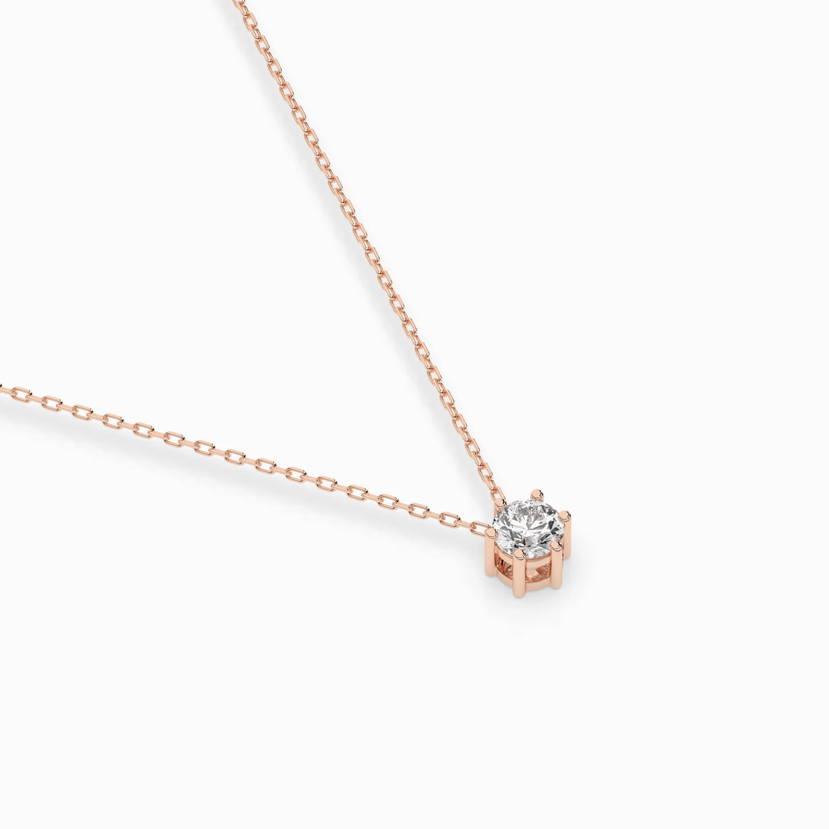 Solitaire Necklace (Round), 0.15 ct — 104-10003(3.4)
