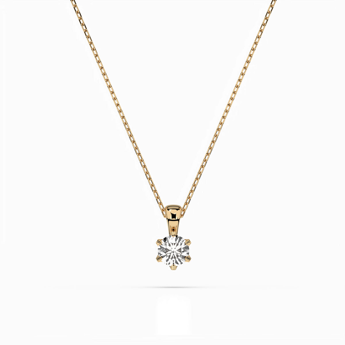 Solitaire Necklace (Round), 0.3 ct — 104-10004(4.2)