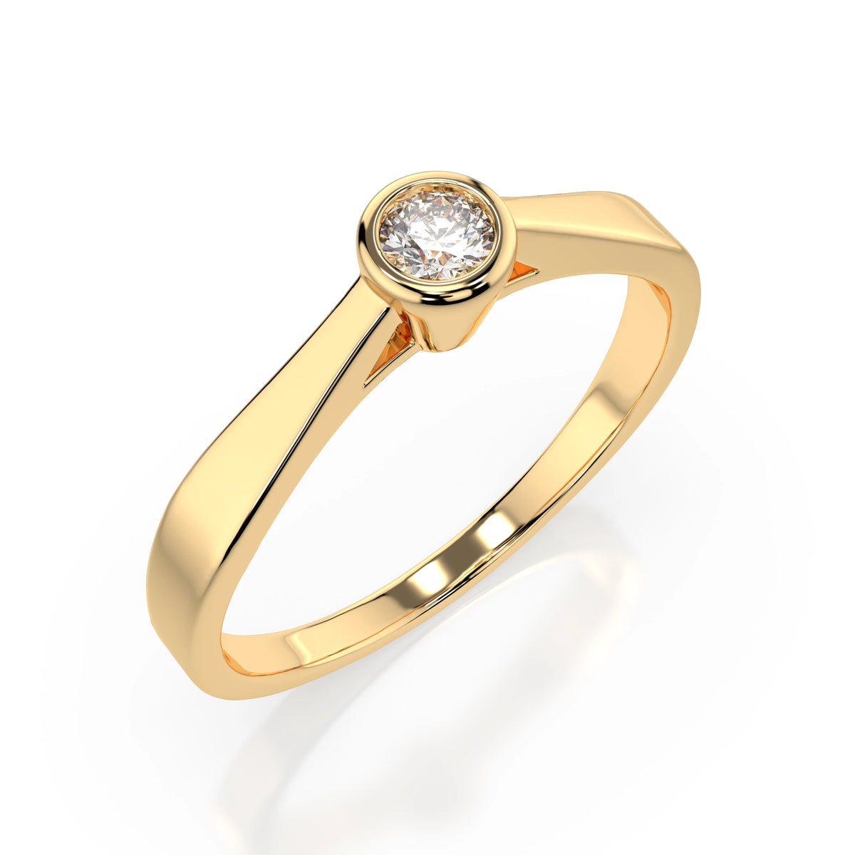 Solitaire Ring (Round), 0.05 ct — 101-10010(2.3)