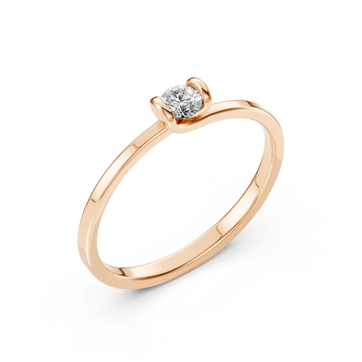 Solitaire Ring (Round), 0.15 ct — 101-10016(3.4)