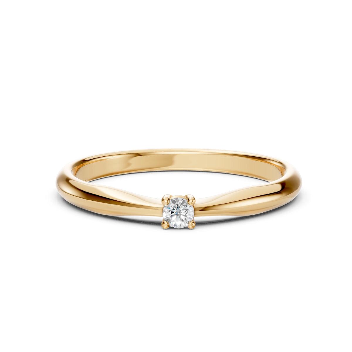Solitaire Ring (Round), 0.1 ct — 101-10021(3.0)