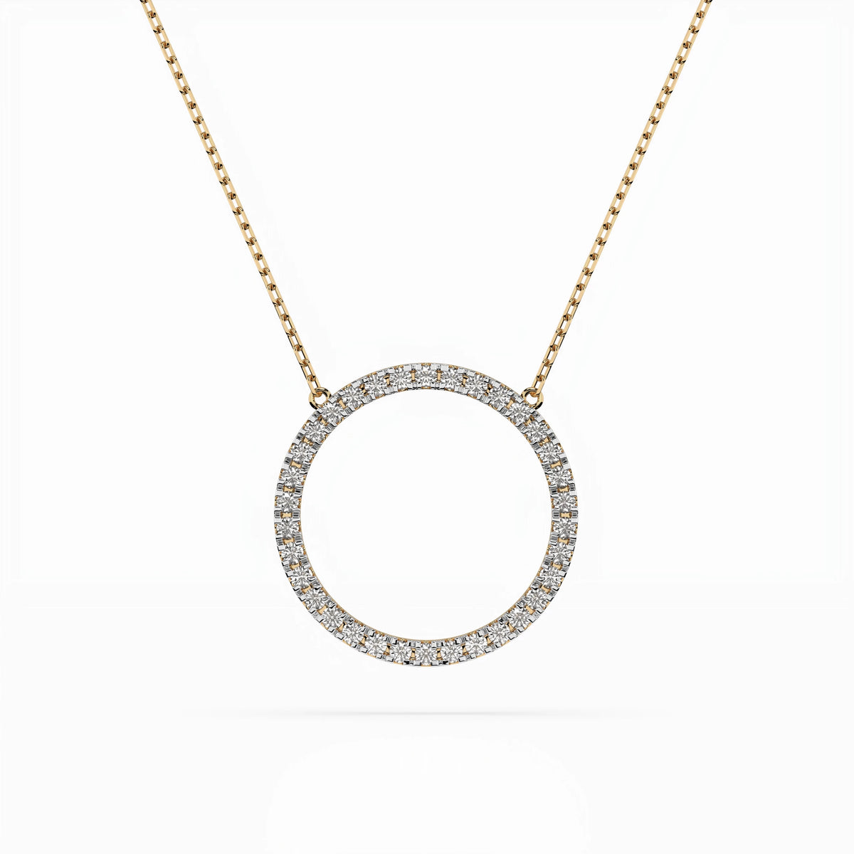 Minimalism Necklace (Round), 0.2 ct — 104-10023