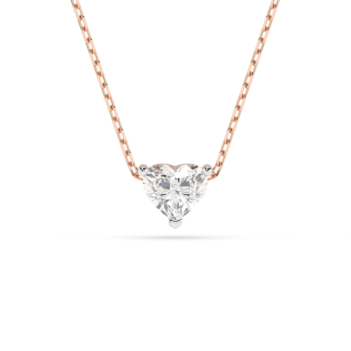 Solitaire Necklace (Heart), 0.3 ct — 104-10066(0.30)HRT