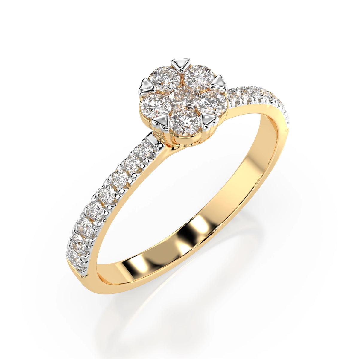 Illusion Ring (Round), 0.03 ct — 101-10015/4(2.0)
