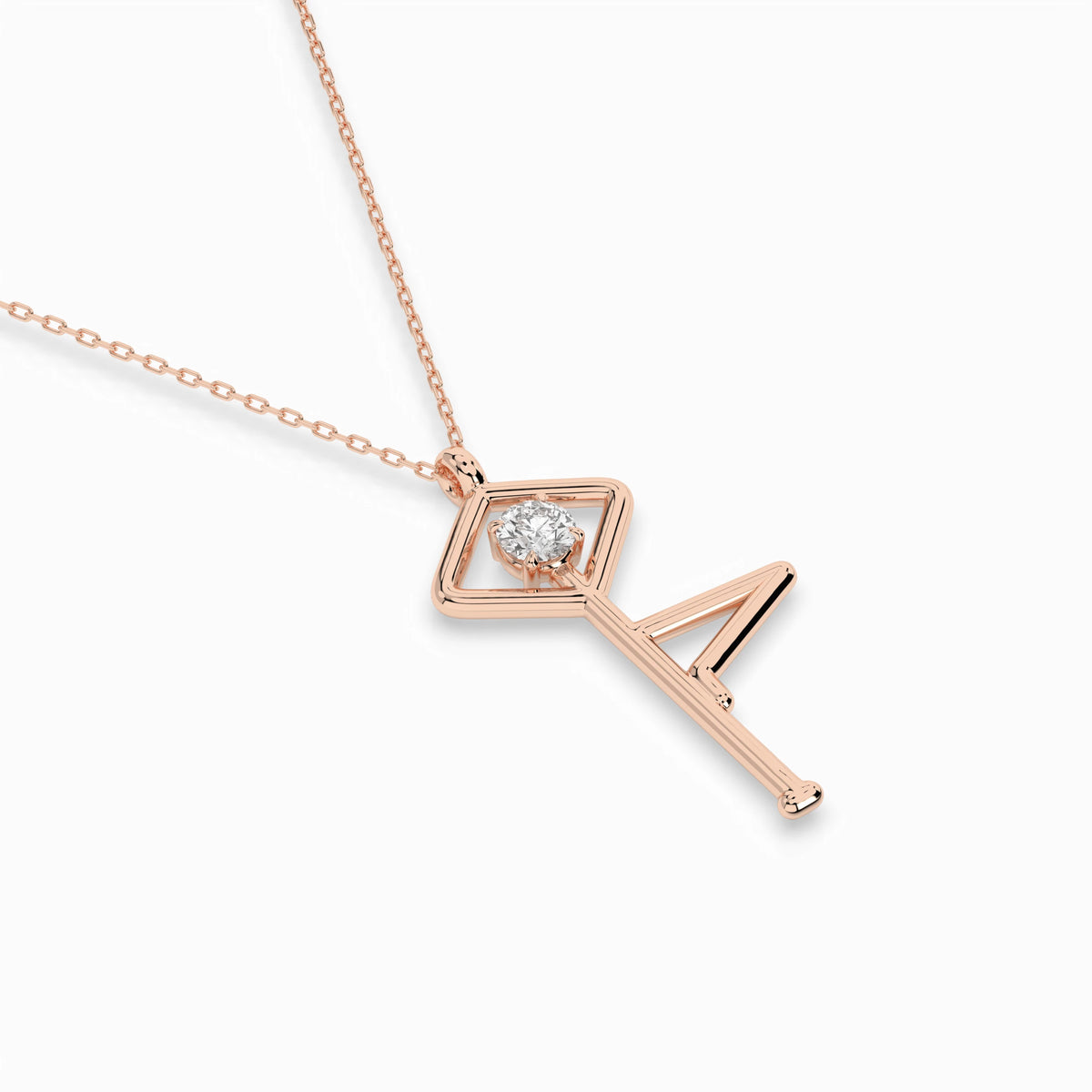 Minimalism Necklace (Round), 0.1 ct — 104-10063