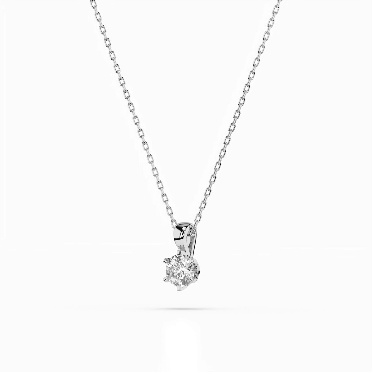 Solitaire Necklace (Round), 0.3 ct — 104-10004(4.2)