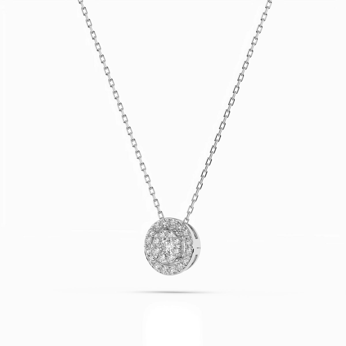 Illusion Necklace (Round), 0.1 ct — 104-10002(3.0)