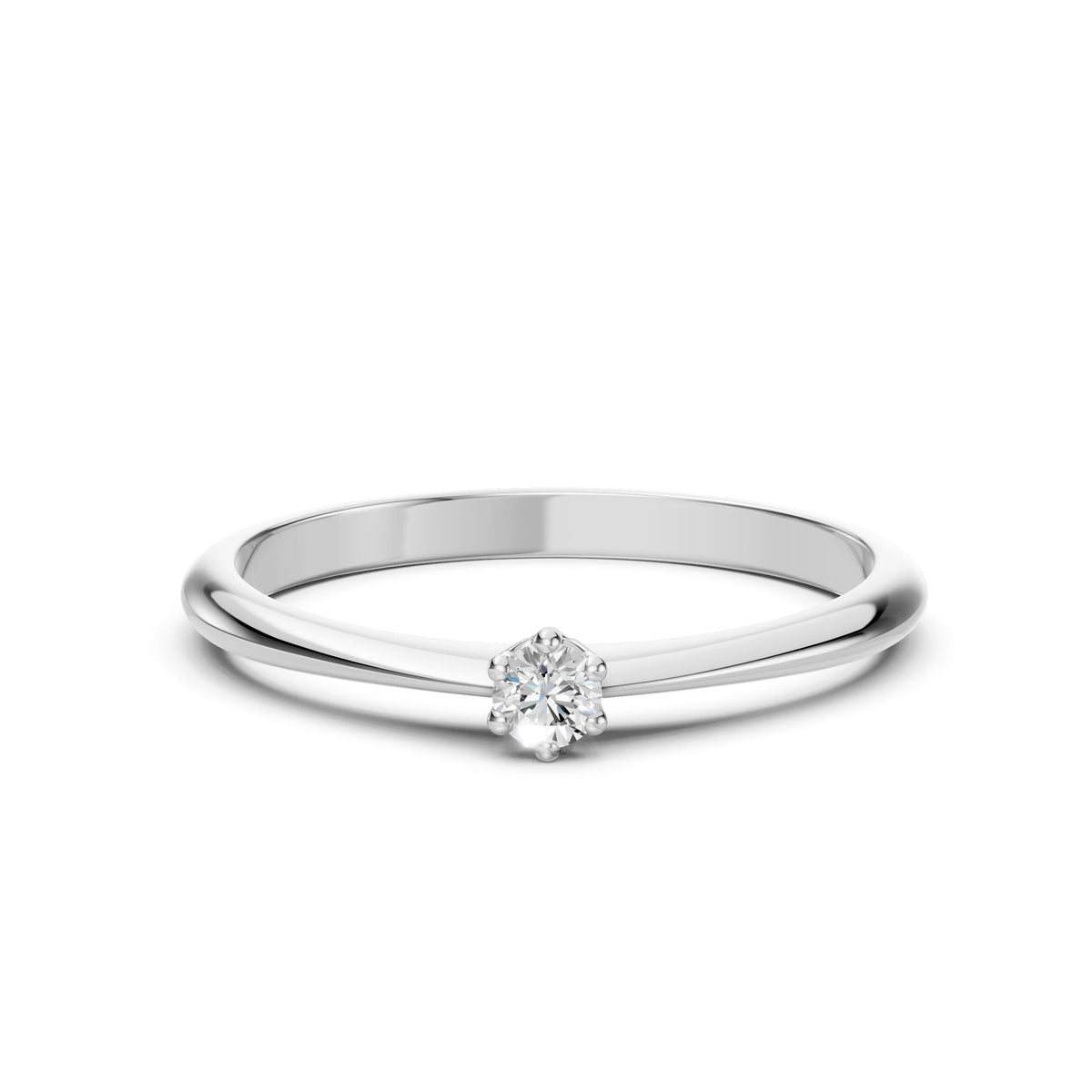 Solitaire Ring (Round), 0.1 ct — 101-10027(3.0)
