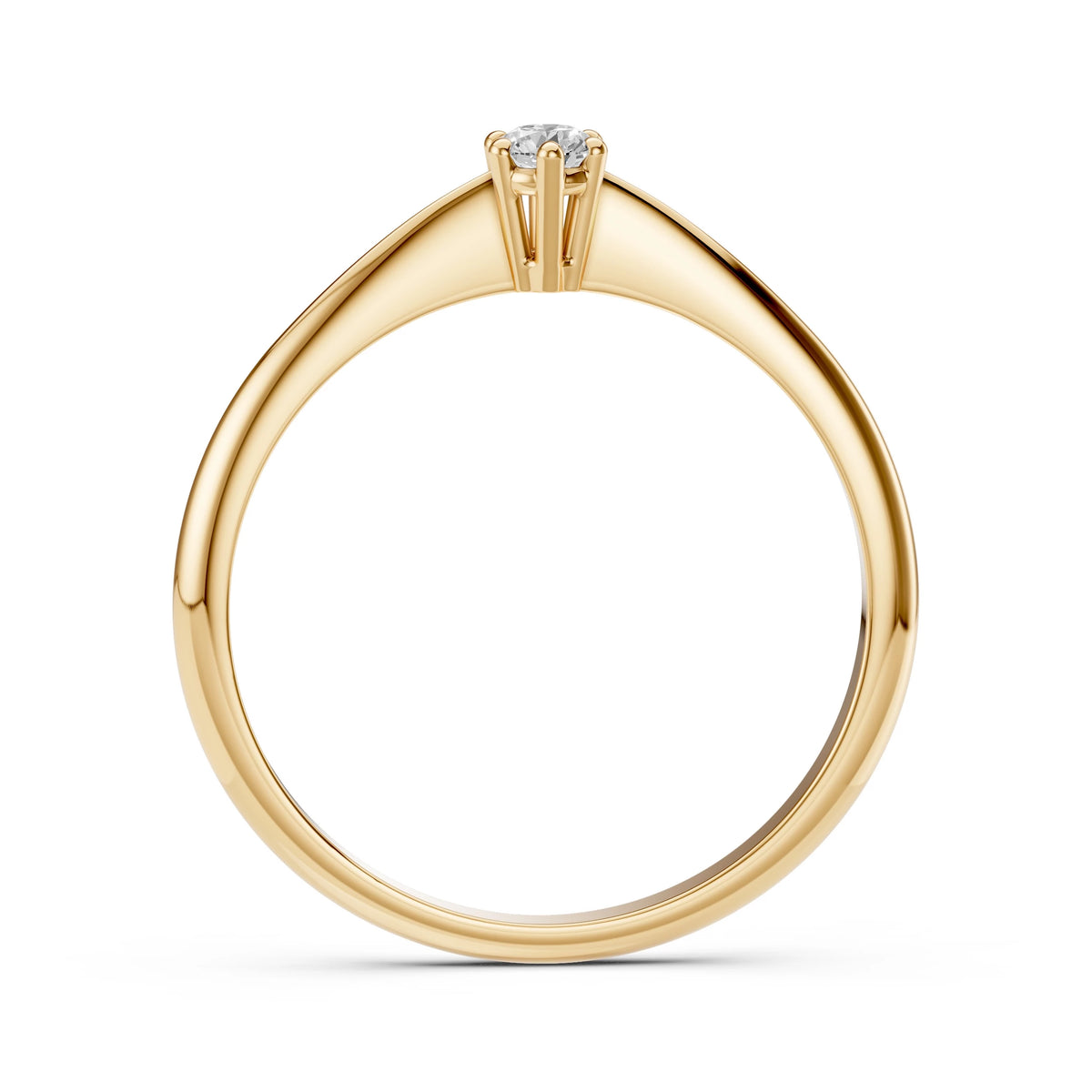 Solitaire Ring (Round), 0.15 ct — 101-10027(3.4)