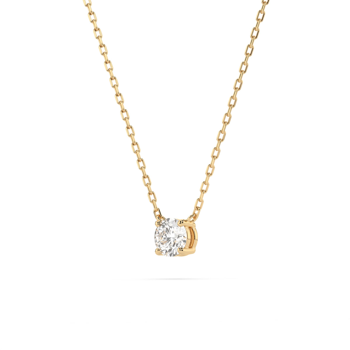 Solitaire Necklace (Round), 0.15 ct — 104-10040(3.4)