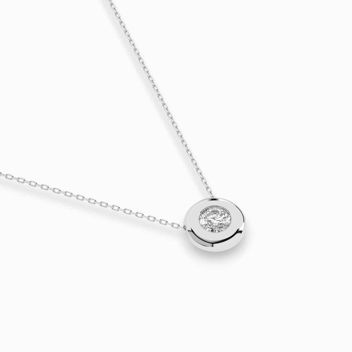 Solitaire Necklace (Round), 0.25 ct — 104-10007(4.0)